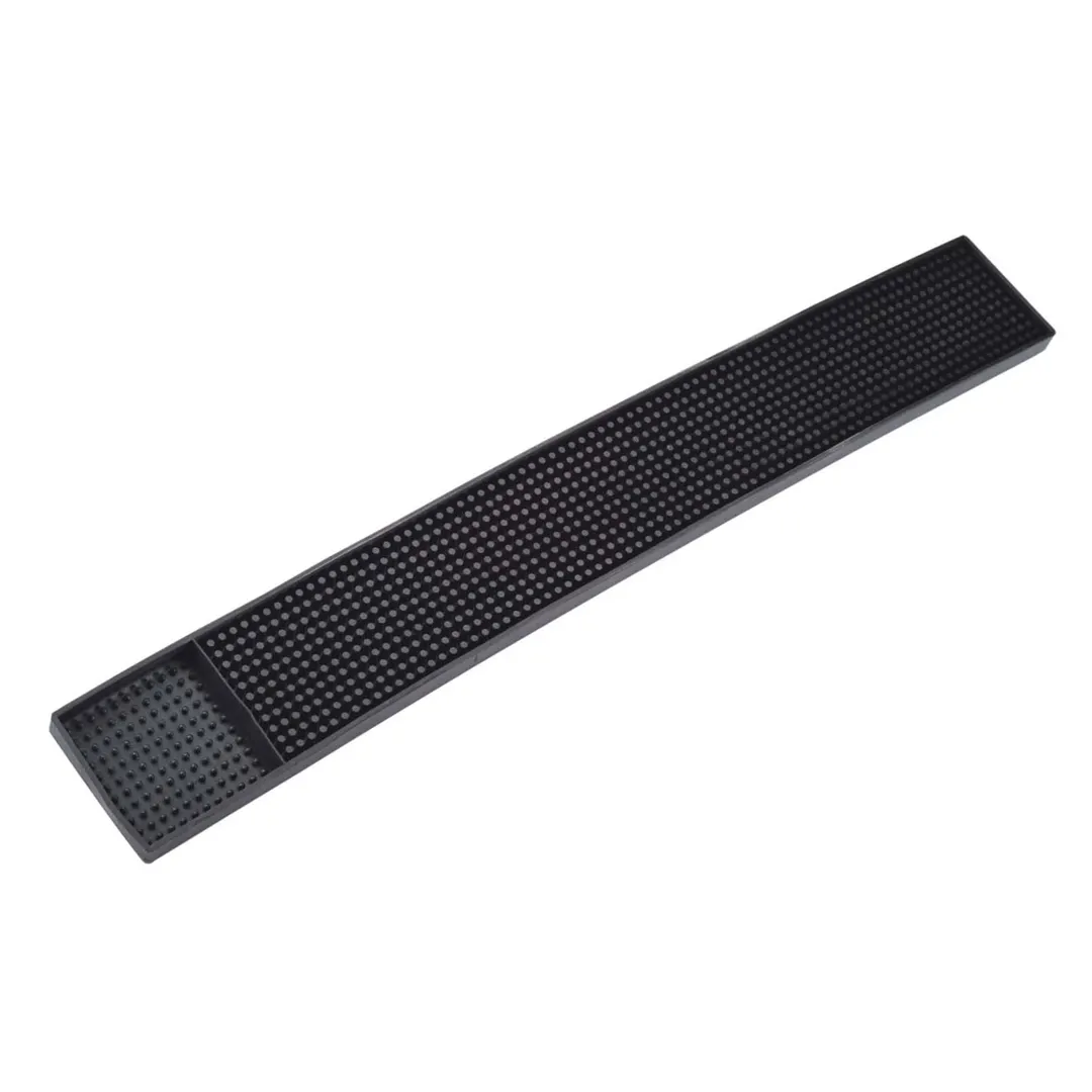 Omcan USA 80364 Bar Spill Mat - 27" x 3-1/4" Brown Non‑Slip Bar Mat For Bartenders