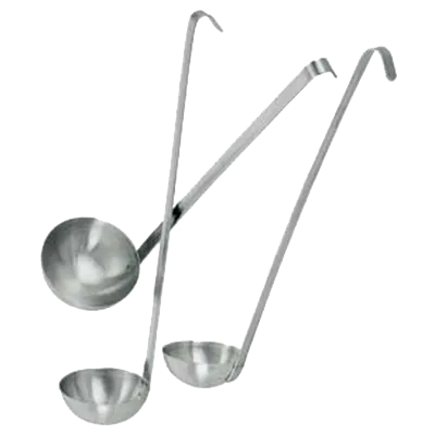 Omcan USA 80411 Two-Piece 8‑Oz Serving Ladle, 14" Stainless Steel Handle