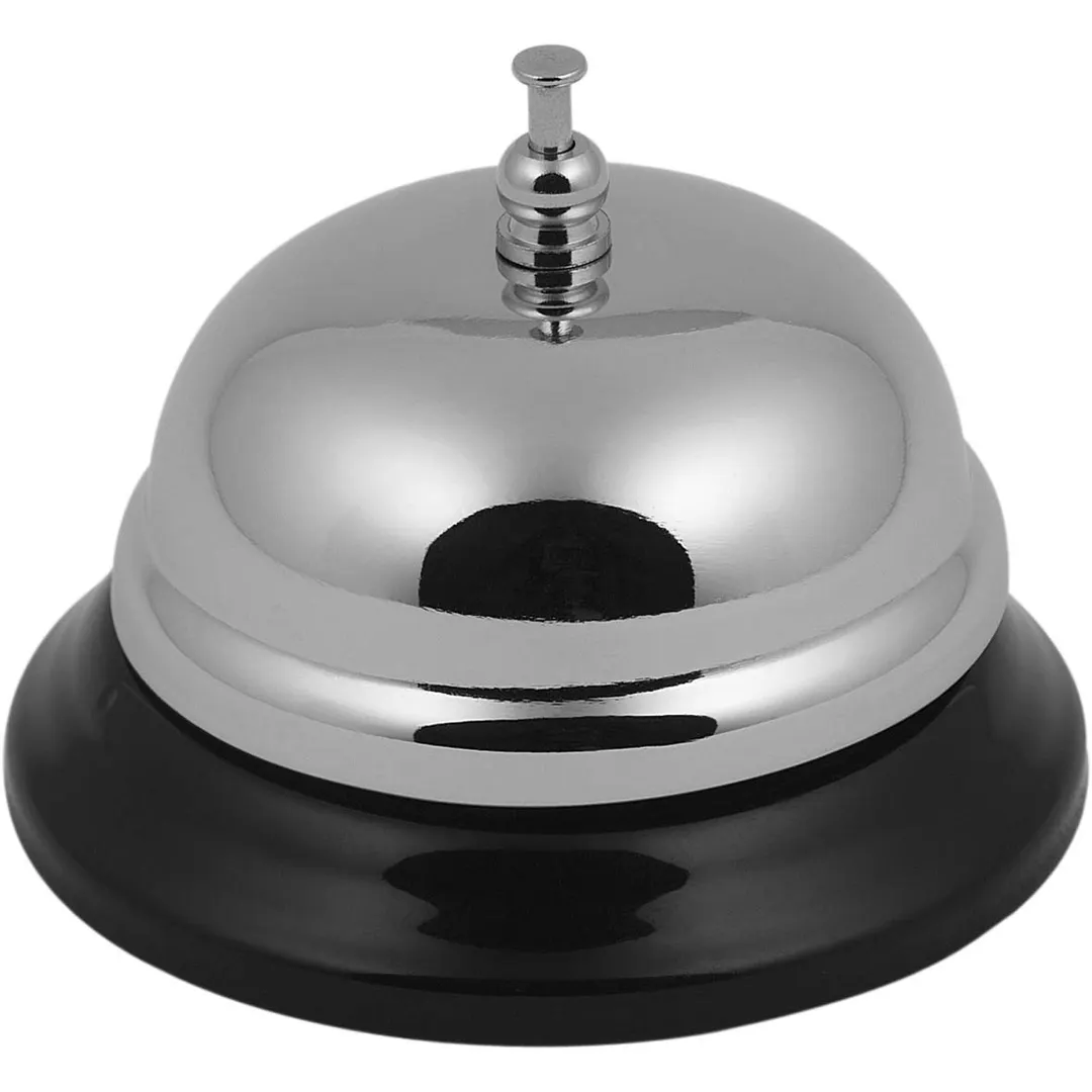 Omcan USA 80417 Call Bell – 4" Diameter Plastic Base, Durable Kitchen Service Bell for Restaurants