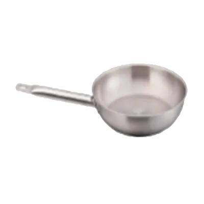 Omcan USA 80447 Fry Pan – 9-1/2" Dia x 1-4/5" Deep Steel, Handle, Dishwasher Safe, NSF, Uncoated