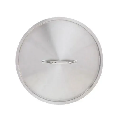 Omcan USA 80454 Replacement Lid, 11-5/8" Round Flat Stainless Steel Cover, Dishwasher Safe NSF