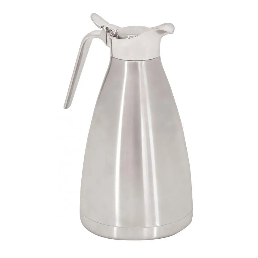 Omcan USA 80524 Double‑Wall Insulated Stainless Steel Coffee Pot, 32 oz with Lid