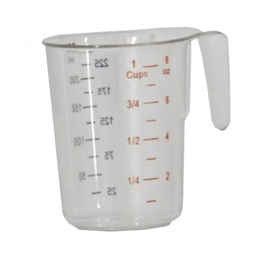 Omcan USA 80570 Measuring Cup – 1 Cup (250ml) Clear Polycarbonate, Dishwasher & Freezer Safe