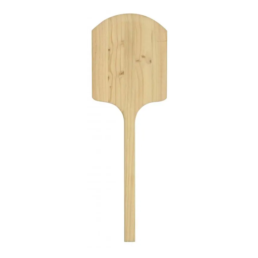 Omcan USA 80601 Pizza Peel – Rectangular Wooden, 12" x 14" Blade, 36" Overall Length, Tapered Handle