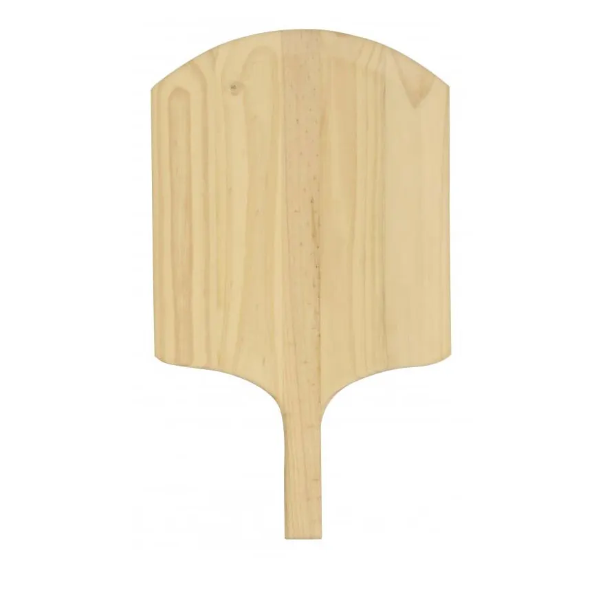 Omcan USA 80603 Pizza Peel – Rectangular 14" x 16" Wood Blade, Tapered, 24" Length, Wooden Handle