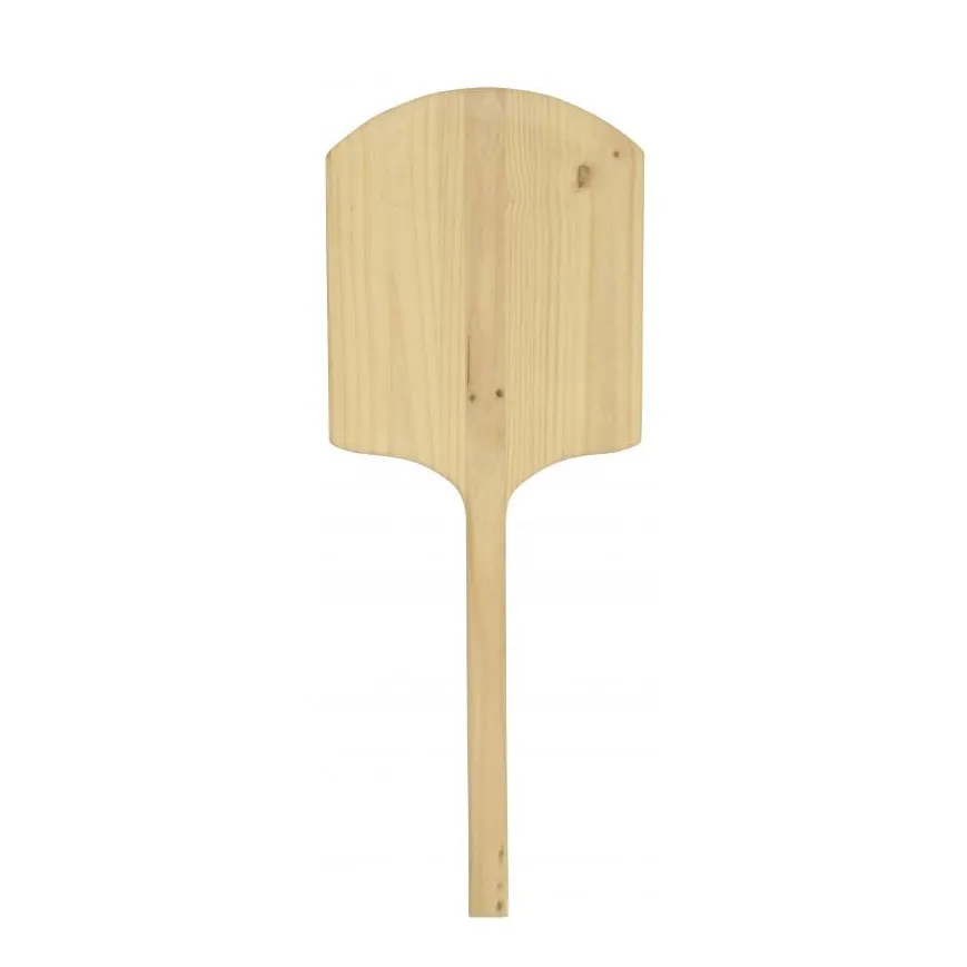 Omcan USA 80605 Pizza Peel – Rectangular 14" x 16" Wood Blade Tapered, 36" Length, Wood Handle