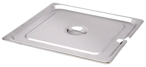 Omcan USA 80619 Stainless Steel 2/3‑Size Slotted Table Pan Cover with Handle, No Hinge, 12" x 12"