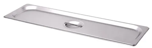 Omcan USA 80622 Stainless Steel Steam Table Pan Cover, Half‑Size Long, Solid, Handle, NSF