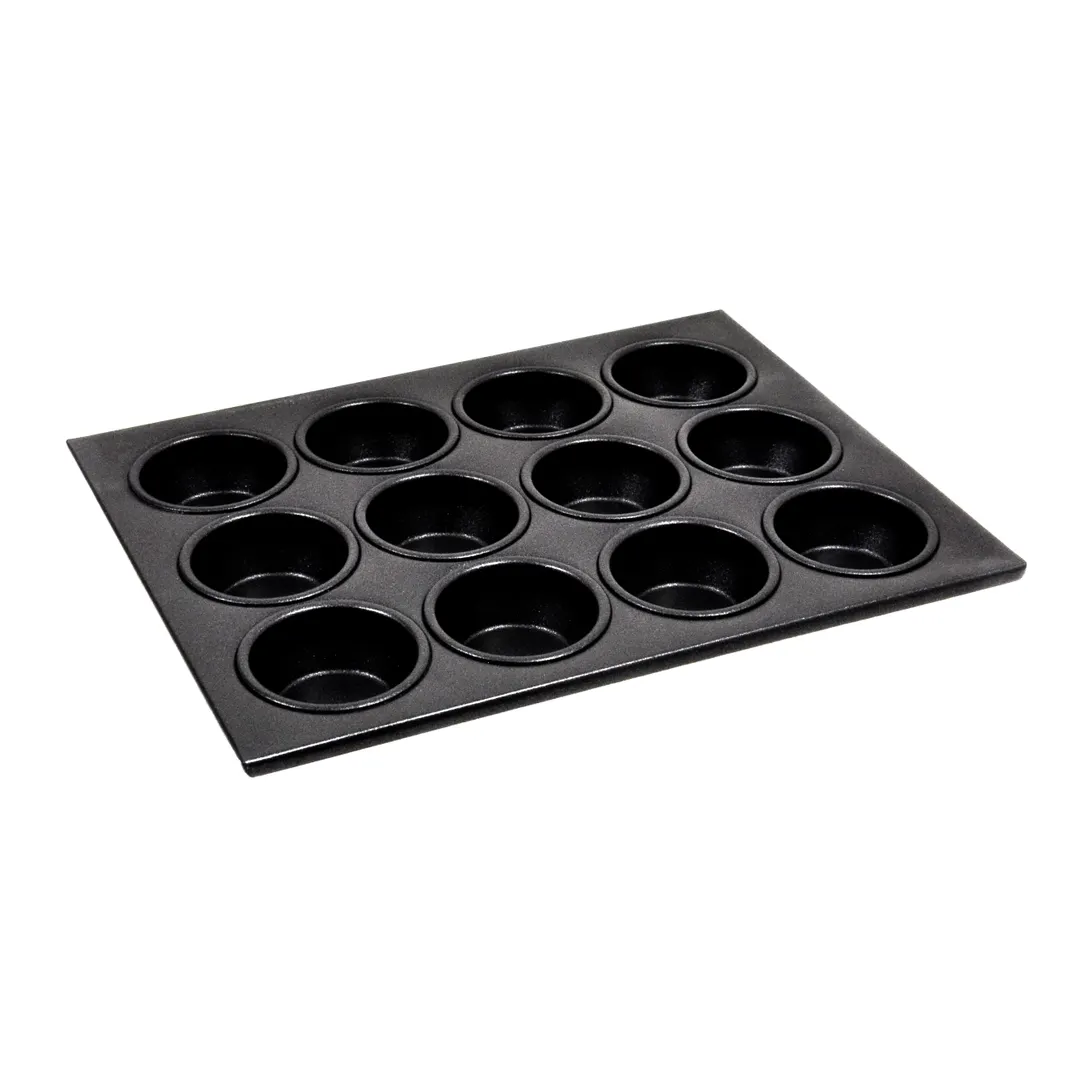 Omcan USA 80630 Muffin Pan - 14" X 10-3/4", 12 Cup Non‑Stick Coated Baking Pan