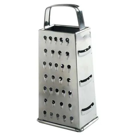 Omcan USA 80736 Stainless Steel Tapered Box Grater, 4" x 6", Durable Blades, Rust-Resistant