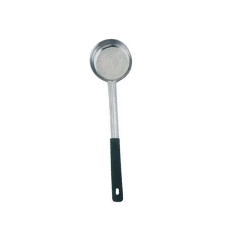 Omcan USA 80780 - 6 oz One-Piece Stainless Steel Solid Portion Control Spoon with Black Handle