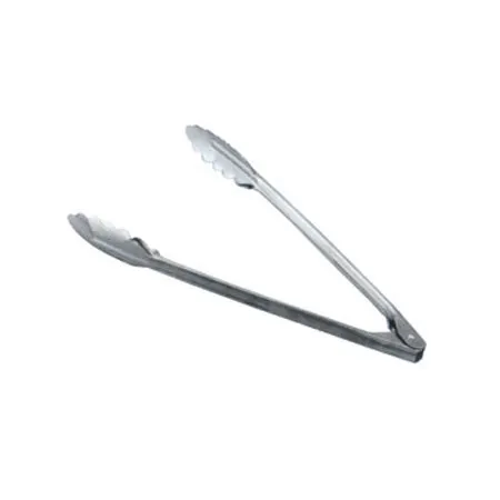 Omcan USA 80788 - 12" Stainless Steel Coiled Spring Utility Tongs, Medium Weight