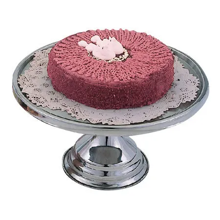 Omcan USA 80804 - 13" Stainless Steel Cake Stand, Display Riser, 13" Diameter, Premium