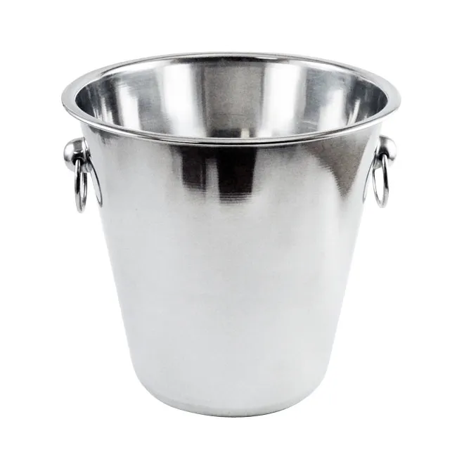 Omcan USA 80833 Wine Bucket - 4-Quart Stainless Steel Cooler, Non‑Insulated, 1‑4 Qt Capacity
