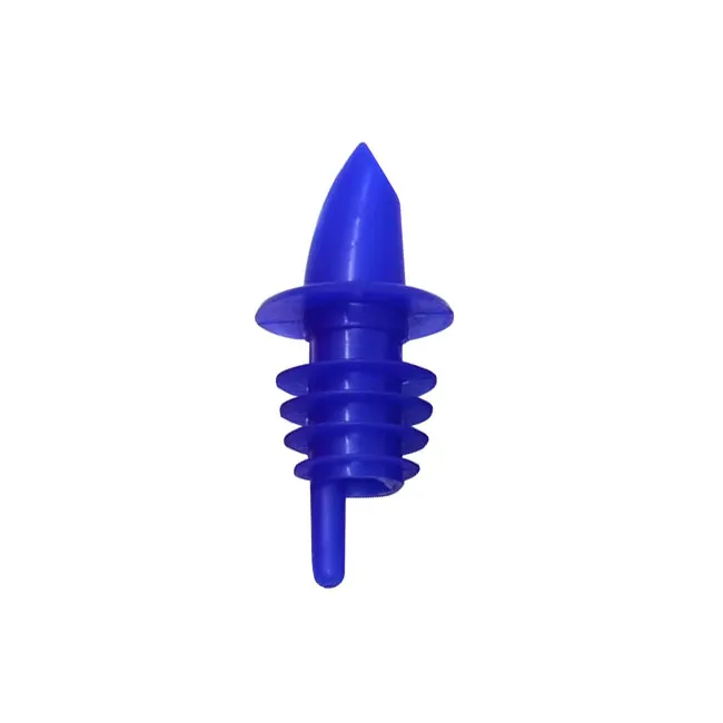 Omcan USA 80851 Free-Flow Liquor Pourer, Blue Spout, Plastic, 12/Pack, Easy-Fit Design