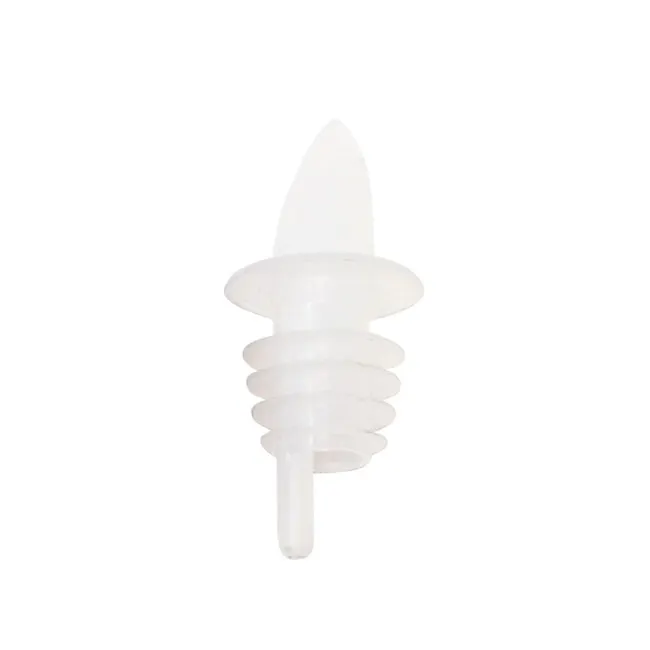 Omcan USA 80852 Free-Flow Clear Plastic Liquor Pourer, 12/Pack, No Collar, Bartending Supplies