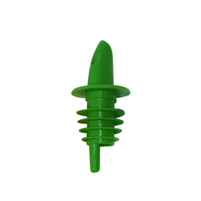 Omcan USA 80853 – Green Plastic Free‑Flow Liquor Pourer, 12‑Pack, Durable Barware, No‑Collar Design, Easy Pour, Plastic