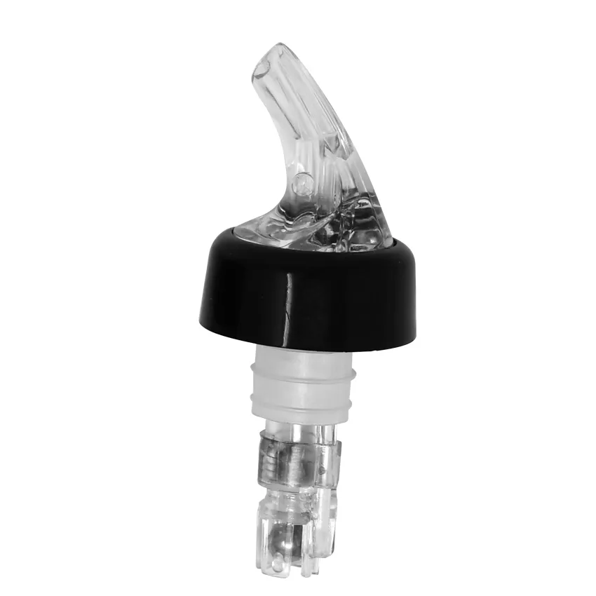 Omcan USA 80883 Liquor Pourer, 1-1/4 Oz, Plastic, Clear Spout, With Collar, 12/Pack