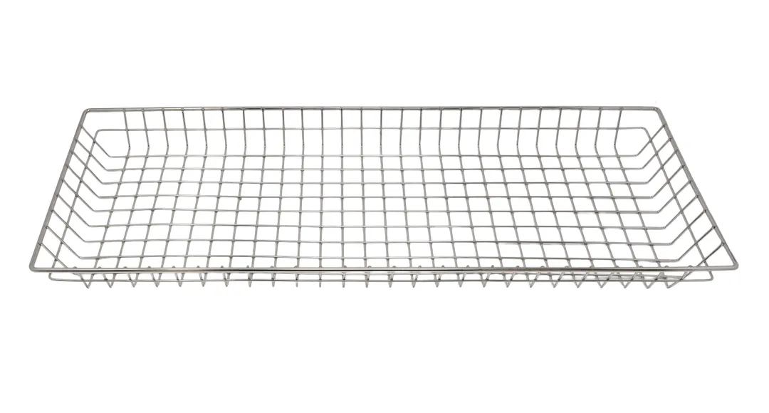Omcan USA 80886 - 10" x 26" x 2" Steel Rectangular Doughnut Display Basket