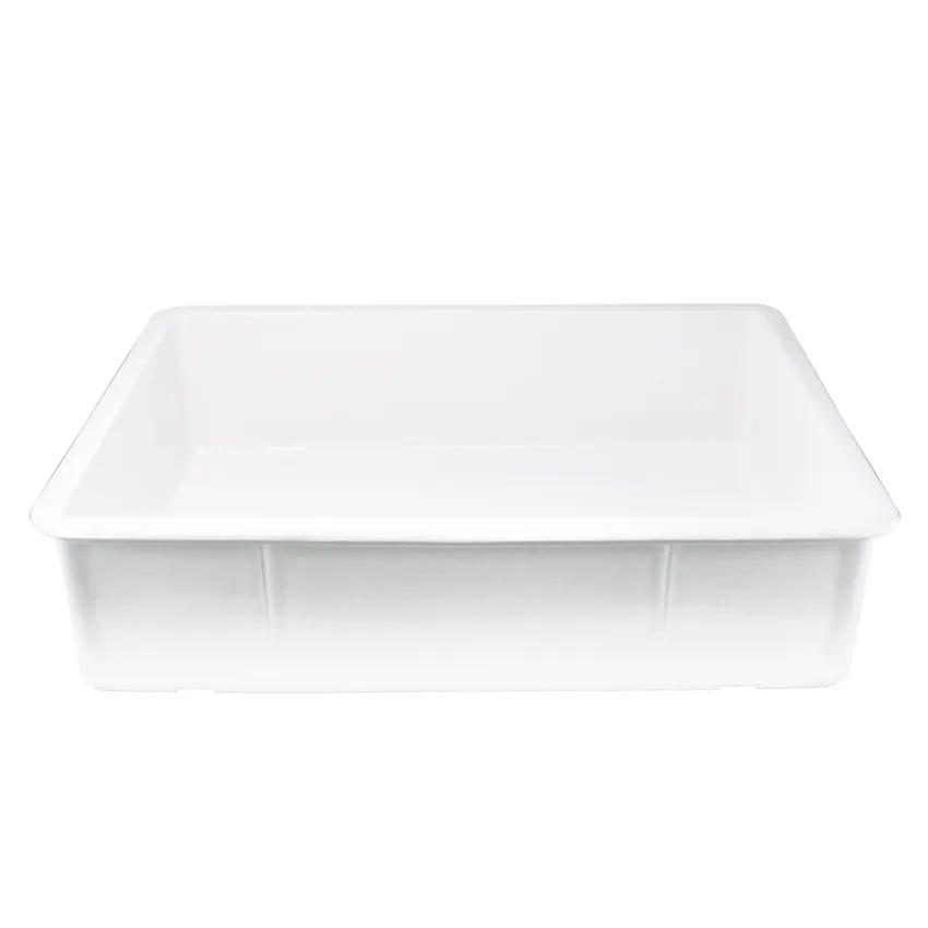 Omcan USA 80890 Pizza Dough Proofing Box, 26" x 18" x 6", Stackable, Boxes for Restaurant Storage