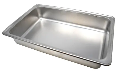 Omcan USA 80908 Dripless Spillage Pan 4" Deep Anti-Jamming Holds 1/1 1/2 1/3 GN Stainless Steel NSF