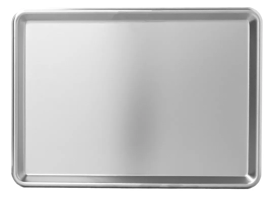 Omcan USA 81021 - Solid Uncoated 13" x 18" Bun/Sheet Pan, 20‑Gauge Stainless Steel, NSF