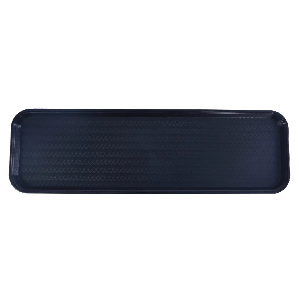 Omcan USA 81101 Bakery Display Tray - Rectangular 30" x 9" x 3/4" ABS Plastic, Black