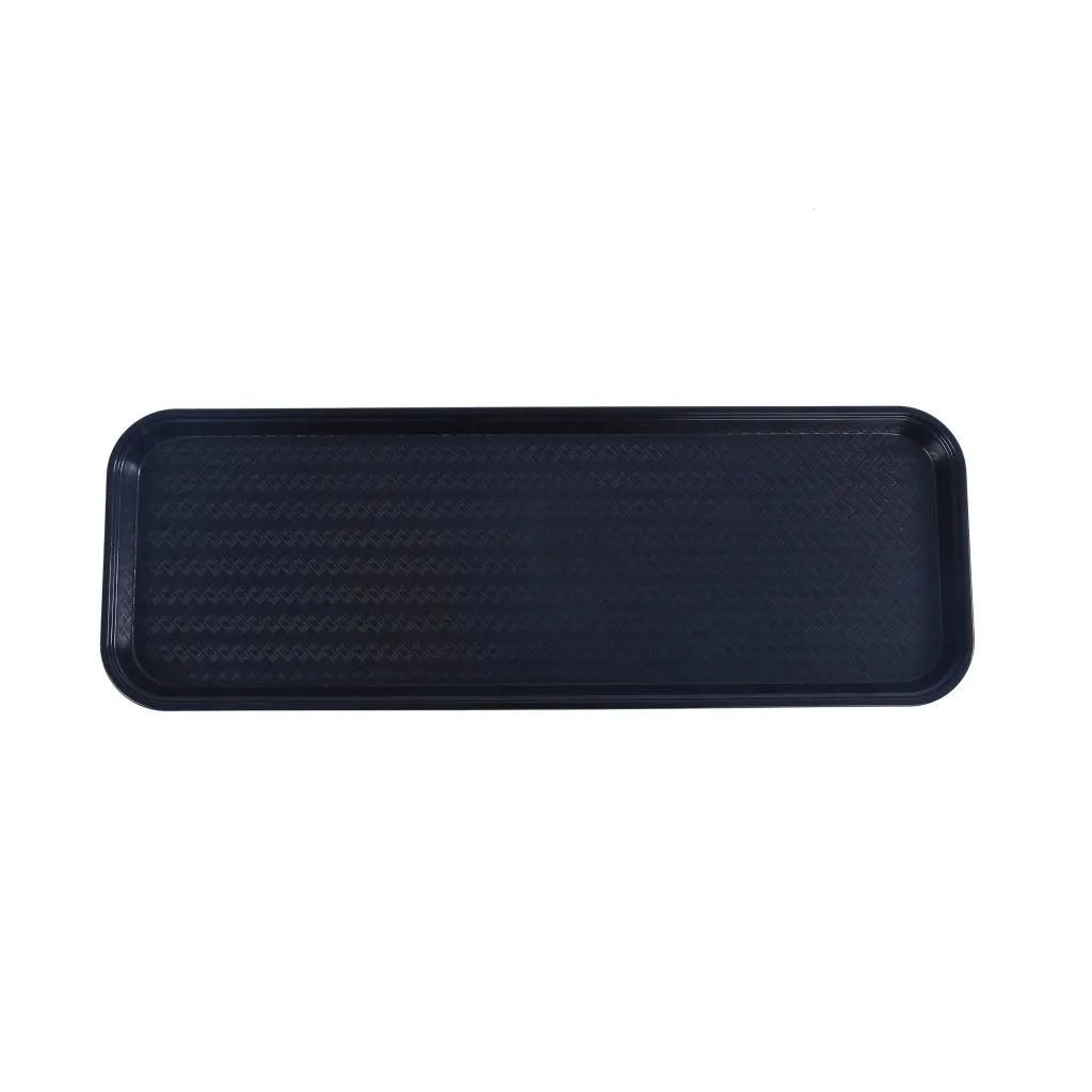 Omcan USA 81102 Rectangular Bakery Display Tray, 26" x 18" x 0.75" ABS Plastic, Black