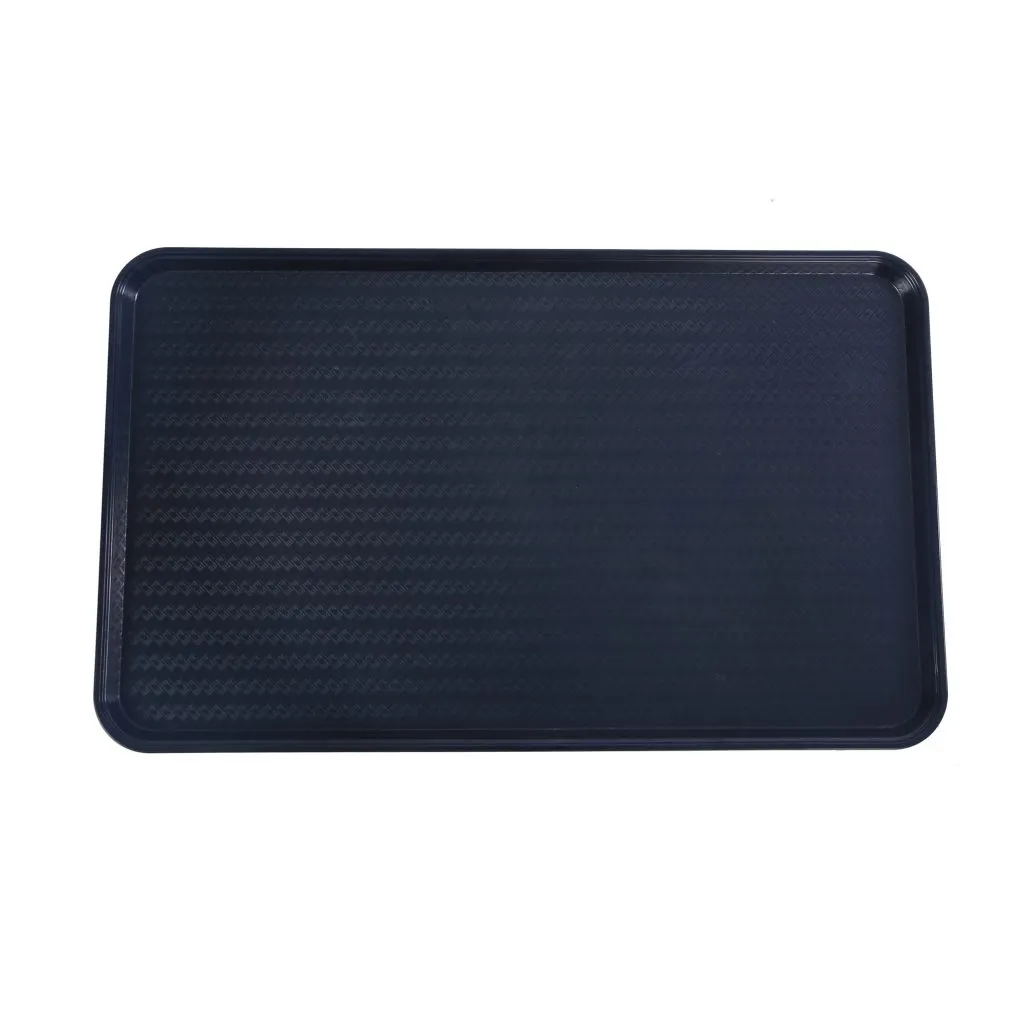 Omcan USA 81103 Rectangular Bakery Display Tray, 30" X 18" X 3/4" ABS Plastic, Black