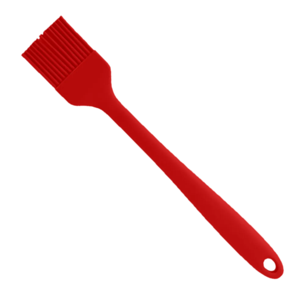 Omcan USA 81143 Pastry Basting Brush 1-3/4"×10" Red Silicone Heat‑Resistant BPA‑Free Hook