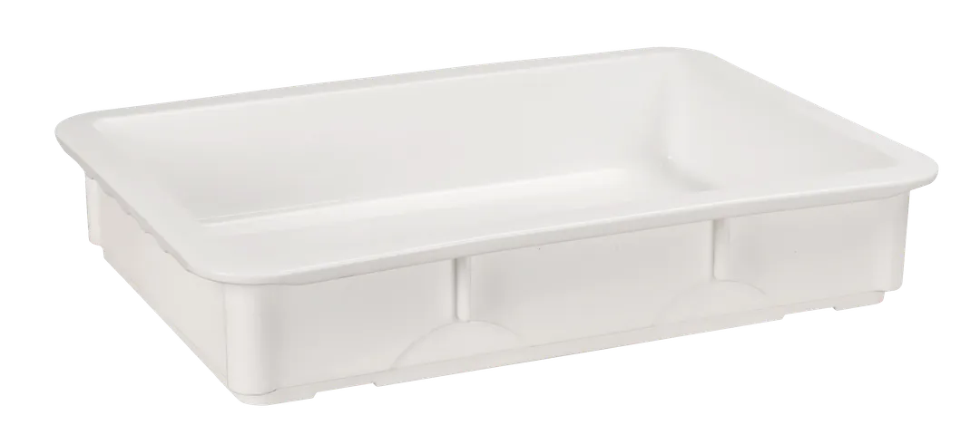 Omcan USA 81159 Pizza Dough Proofing Box, 22-1/2" x 15" x 5", Stackable Polypropylene Construction