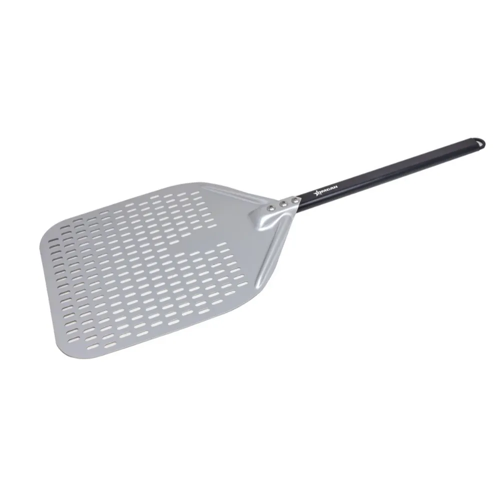Omcan USA 81186 Pizza Peel – Perforated 14" x 17-3/4" Rectangular Aluminum Blade 30" Aluminum Handle
