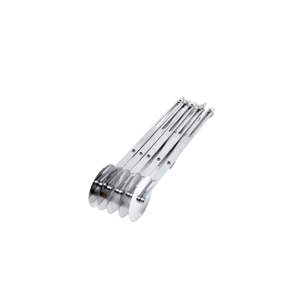 Omcan USA 81192 Pastry Dough Cutting Wheel, Expandable 5‑Wheel Stainless Steel Tool
