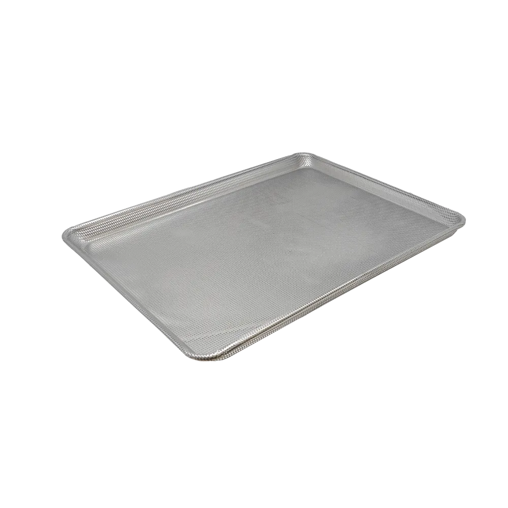Omcan USA 81200 Full‑Size Bun & Sheet Pan, 18" x 26", Perforated Uncoated 16‑Gauge Aluminum