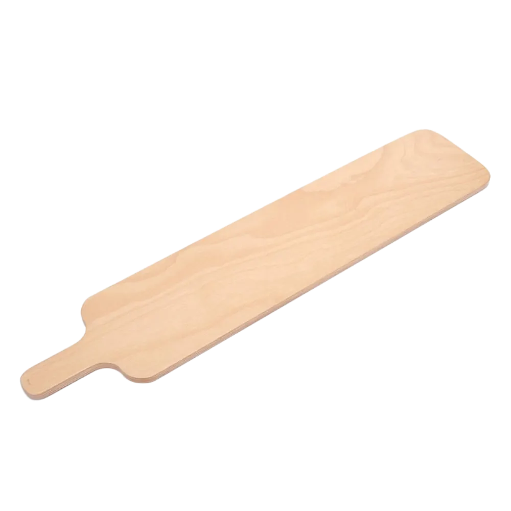 Omcan USA 81219 Crostino Serving Board, Rectangular 23-7/10" x 5-9/10" x 1/2" Beech Plywood Handle