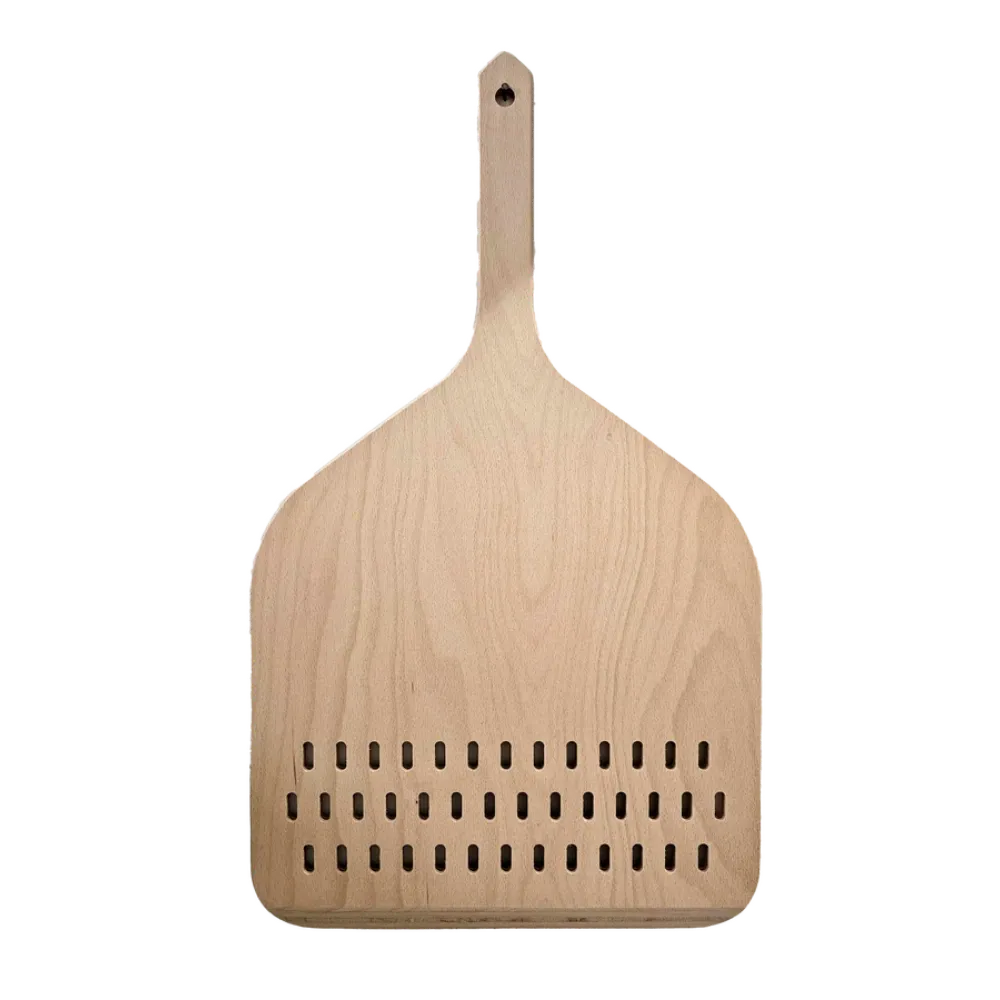 Omcan USA 81226 ARIA Pizza Peel – 24" Length, 14.17" x 0.3" Beech Plywood Handle, Wood Blade