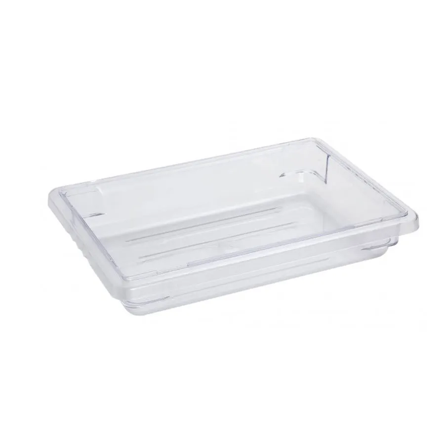 Omcan USA 85115 Storage Container, 12" x 18" x 3-1/2" H Clear Polycarbonate NSF