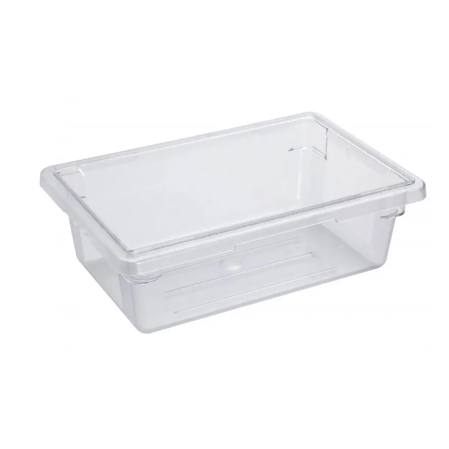 Omcan USA 85116 Food Storage Container – 12" x 18" x 6" Clear Polycarbonate, Stackable, NSF