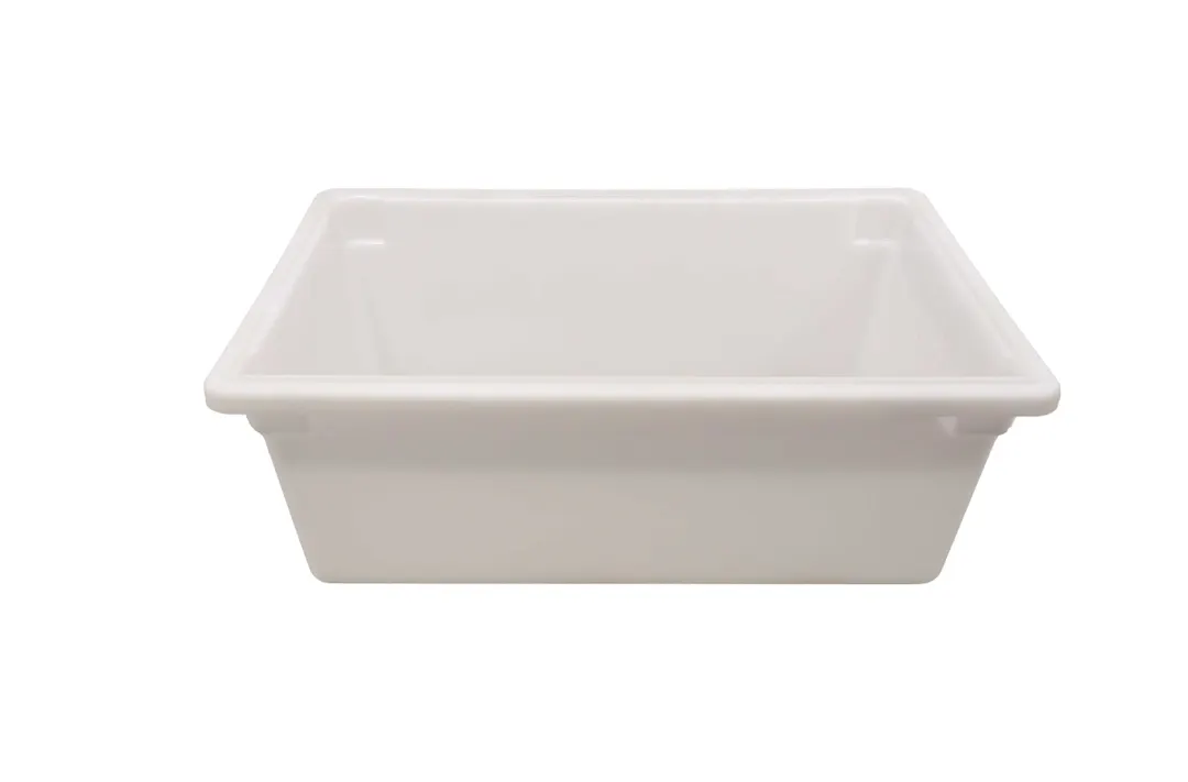 Omcan USA 85130 Food Storage Container, 18" X 26" X 9" H Stackable Polypropylene White NSF