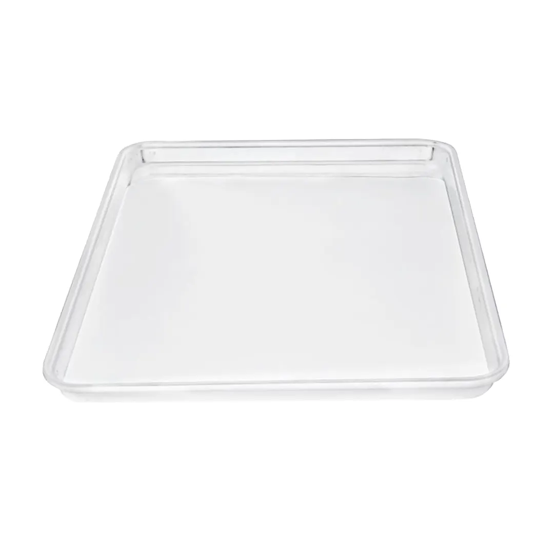Omcan USA 85260 Market Tray - Rectangular 26" x 9" x 1" White Fiberglass Bakery Display Tray