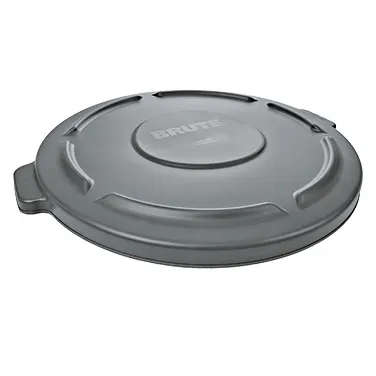 Rubbermaid FG265400GRAY Brute Lid 26-3/4" x 2" Heavy Duty Plastic Gray Fits 55‑Gallon 2655 Bin