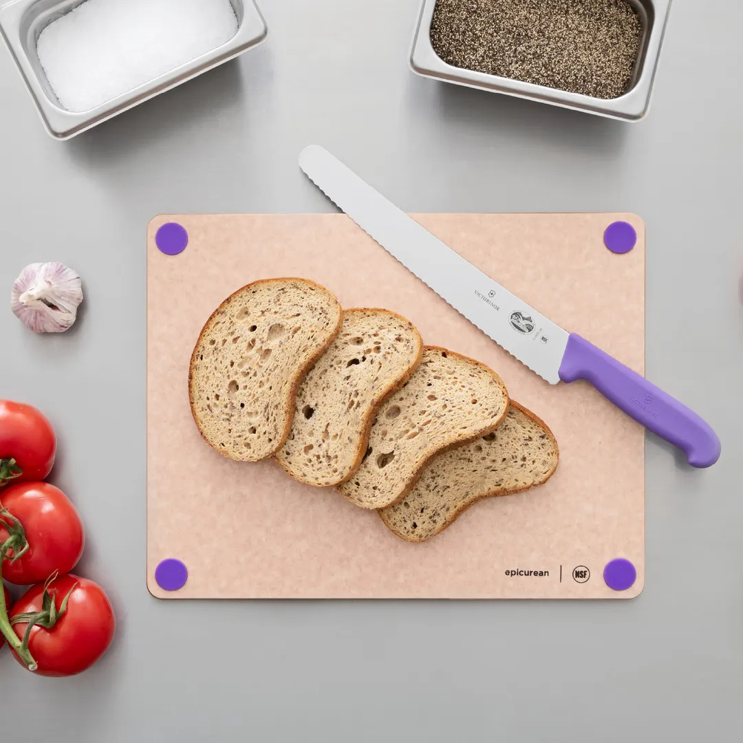 Epicurean 622-14110114 Wood Cutting Board – 14.5" x 11.25" x 3/8" Natural Feet Composite 350°F