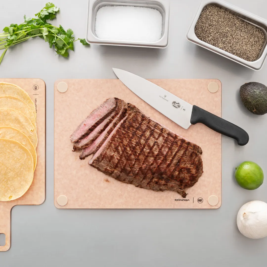 Epicurean 622-14110118 Cutting Board, 14.5" x 11.25" x 3/8", Natural with Tan Feet, Composite