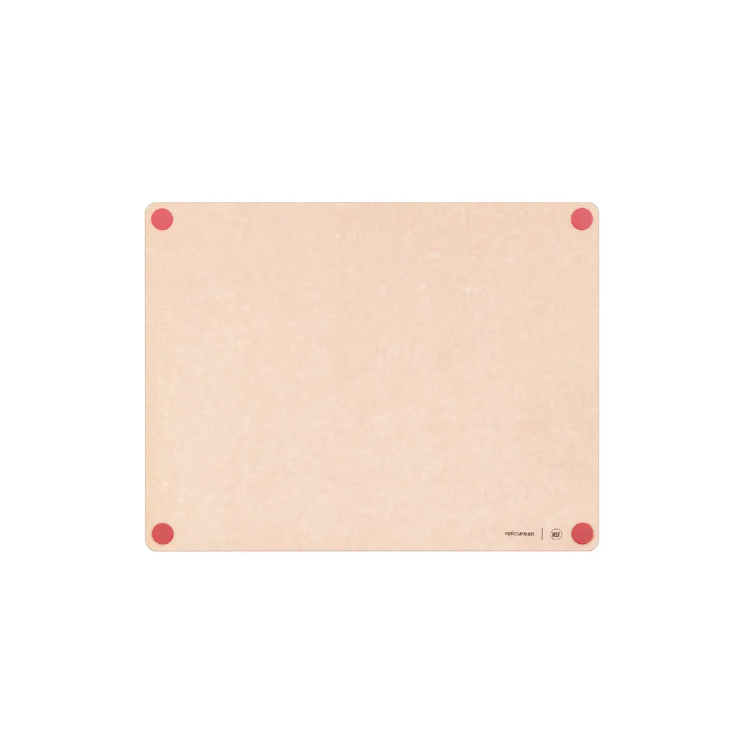 Epicurean 622-19150101 - Natural Composite Cutting Board, 19.5" x 15" x 3/8", Red Raw Meat Feet