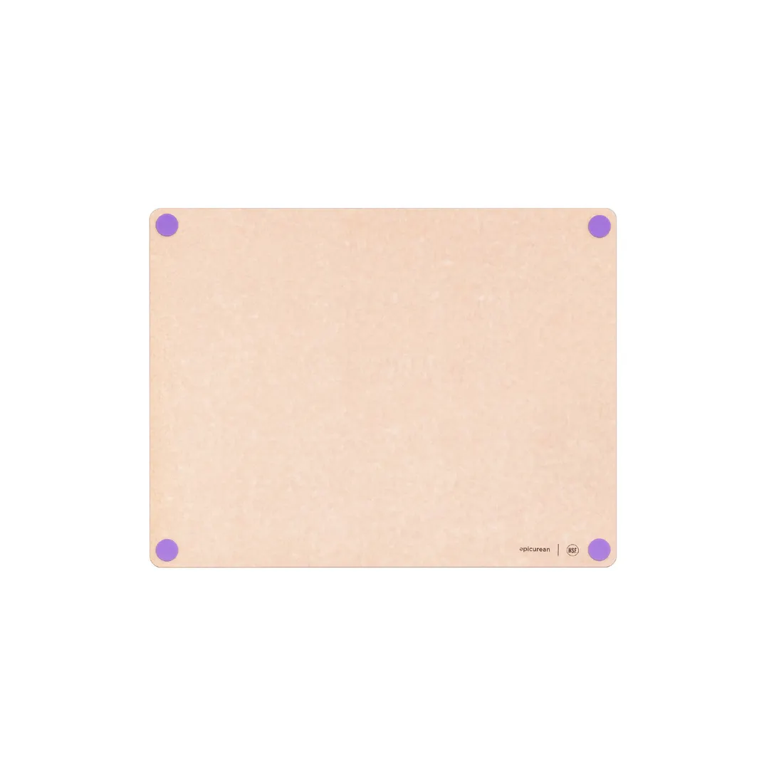 Epicurean 622-19150114 Cutting Board, 19.5" x 15" x 3/8", Composite, Purple Feet, Heat‑Resist 350°F