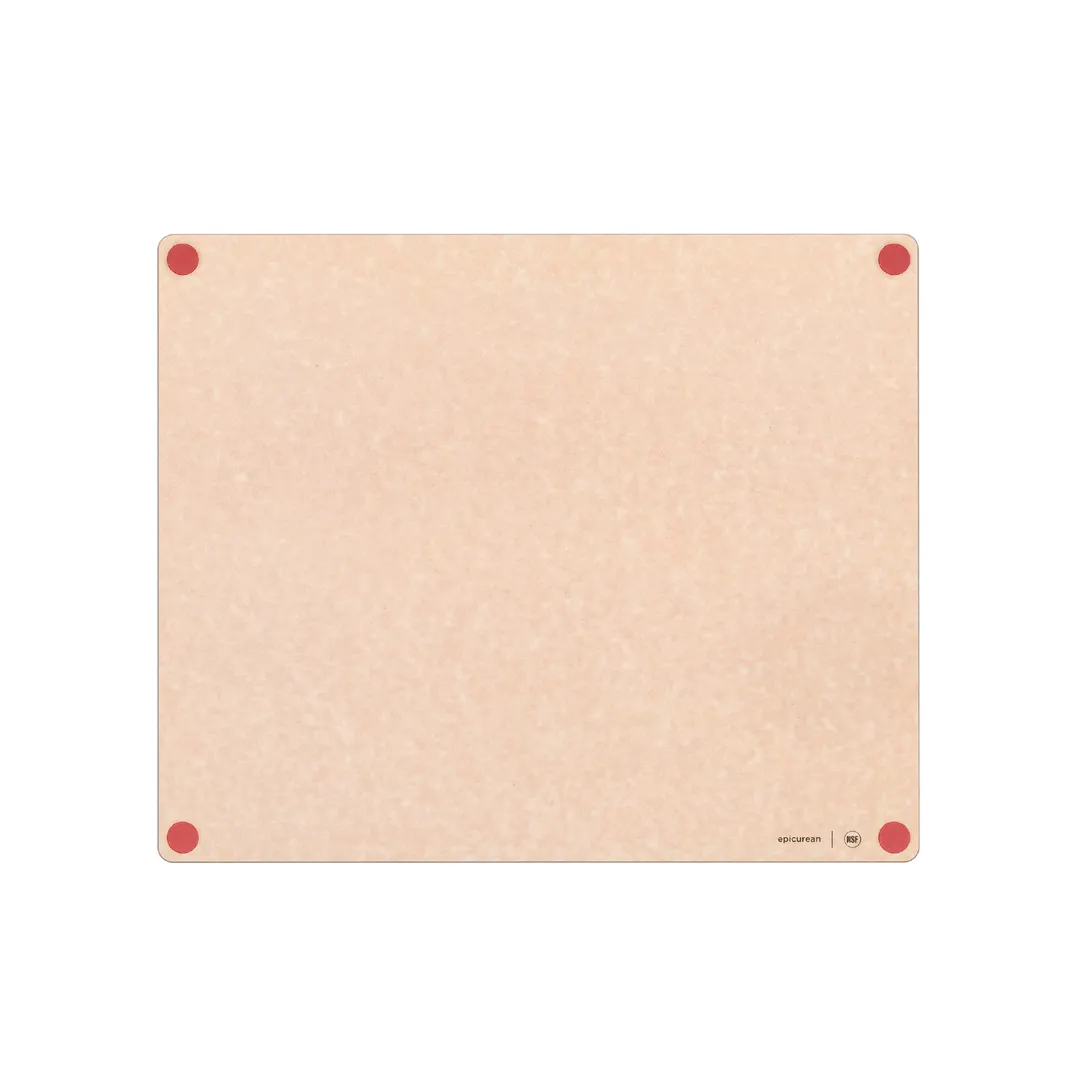 Epicurean 622-23190101 Rect Cutting Board 23" x 19" x 3/8" Natural Red Feet Paper Composite NSF