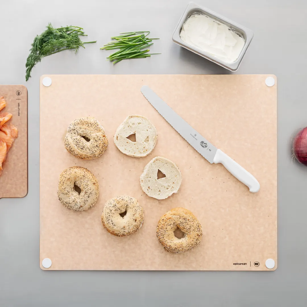 Epicurean 622-23190107 NonSlip Cutting Board, 23"×19"×3/8" CompNat, WhiteFt, NSF DW 350°F Knife‑Safe
