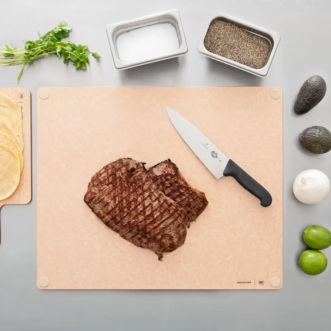 Epicurean 622-23190118 Cutting Board, 23" x 19" x 3/8" Natural Composite, Tan Feet, Non‑Slip