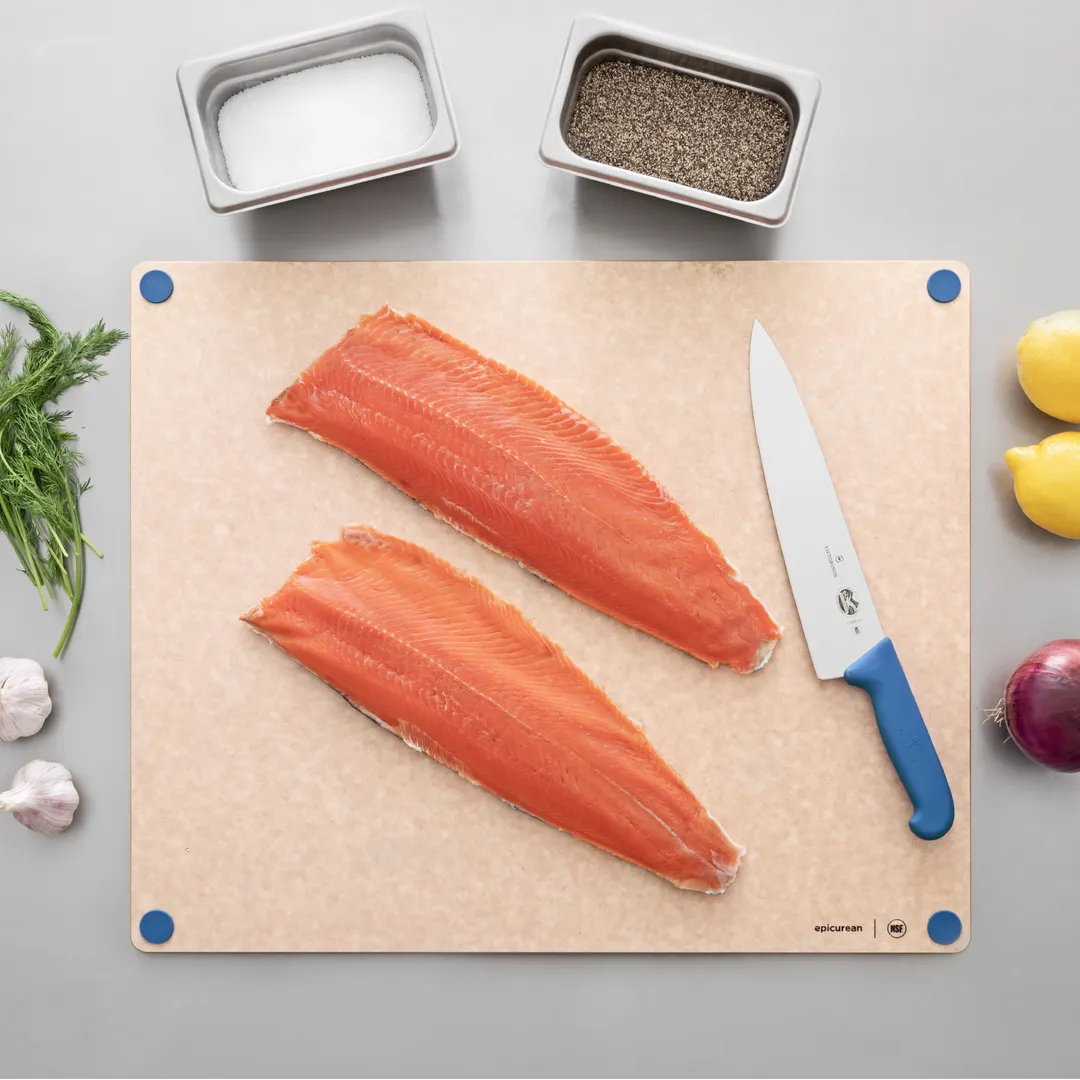 Epicurean 622-23190119 Wood Cutting Board 23" x 19" x 3/8" Blue Feet, NSF, Heat‑Resist, Knife‑Safe