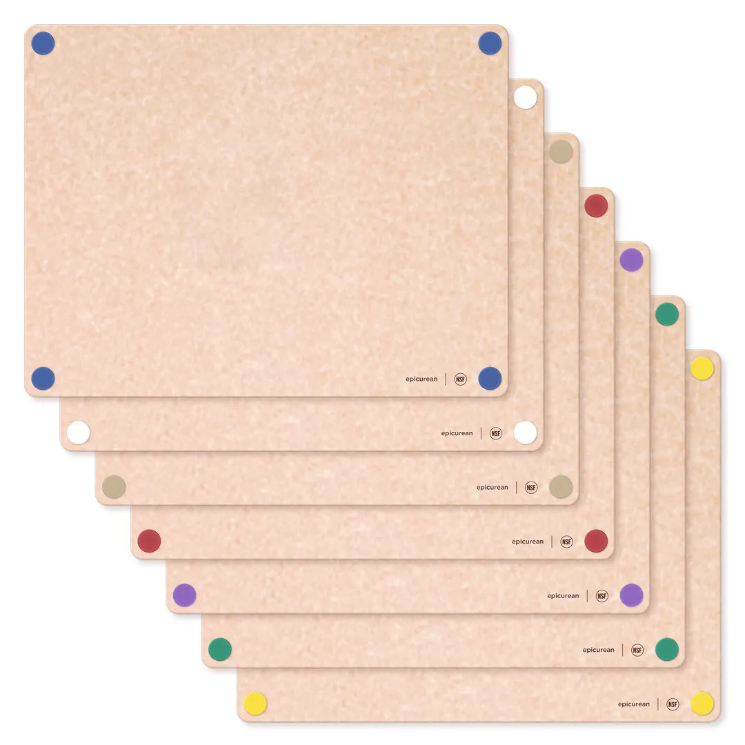Epicurean 622C-191501 Cutting Board Set 19.5" x 15" x 3/8" Comp Non‑Slip 350°F‑Resistant - 7/Set